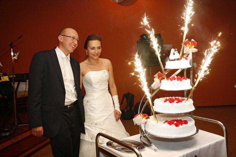 Fotografia ślubna - wesele, ceremonia z tortem