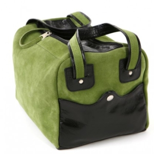 packshot - fotografia produktu, torba skórzana zielona