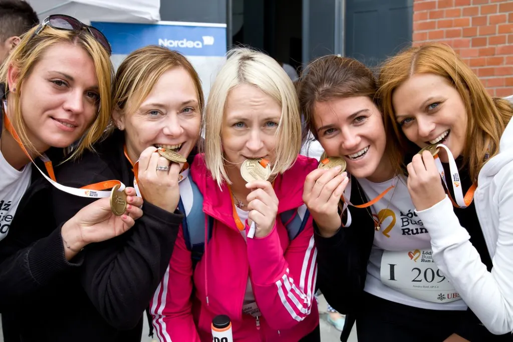 Pracownicy Banku Nordea z medalami na Łódź Business Run