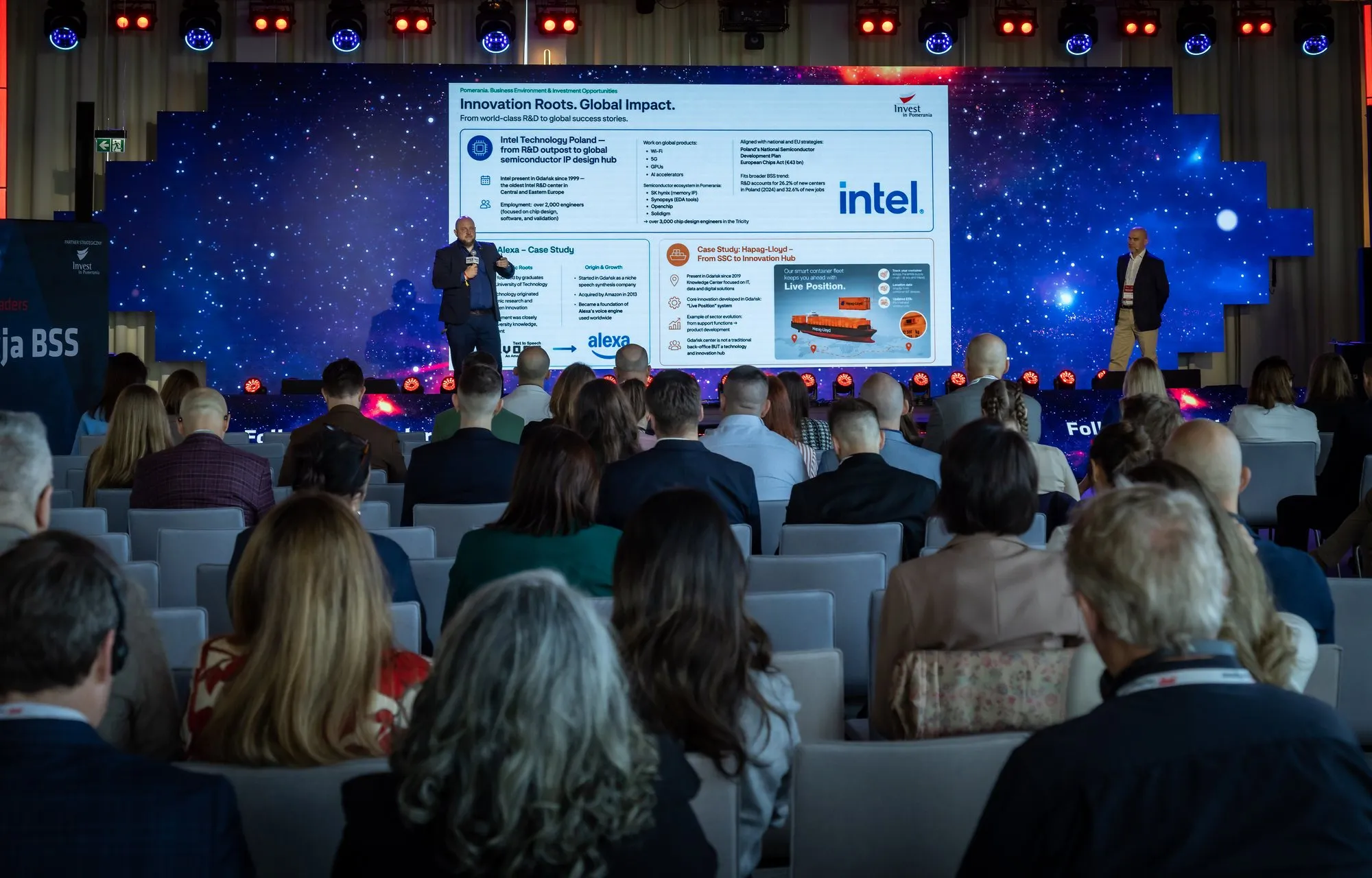 Fotografia eventowa – konferencja biznesowa na dużej scenie